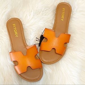 FITORY | Orange trendy sandals